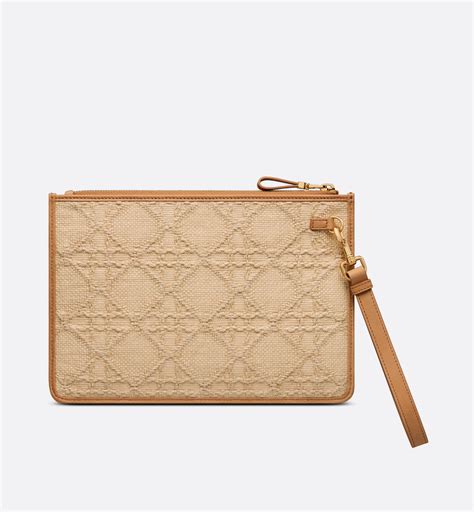 Pochette Dea 30 Montaigne Raphia Cannage couleur naturel